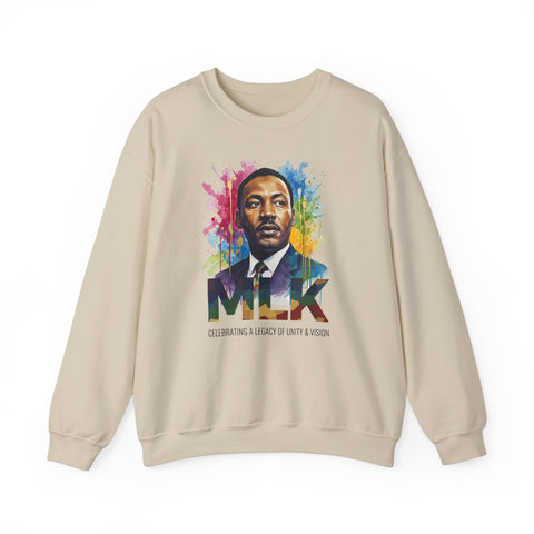 MLK Crewneck Sweatshirt | Color Splash Portrait Design