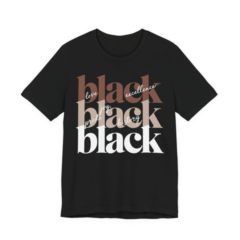 Black Is Joy Tee | Minimalist Typography Celebration Shirt