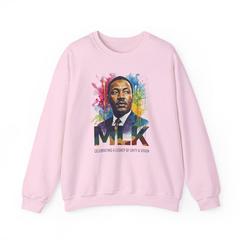 MLK Crewneck Sweatshirt | Color Splash Portrait Design