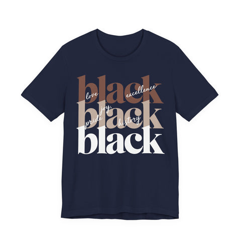 Black Is Joy Tee | Minimalist Typography Celebration Shirt