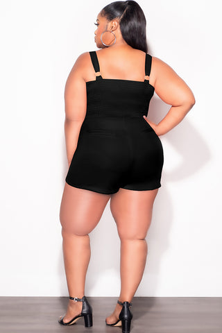 Final Sale Plus Size 2pc Strapless Crop Top and Skort Set in Black