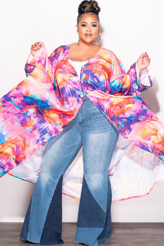 Final Sale Plus Size Caftan in Multi Color