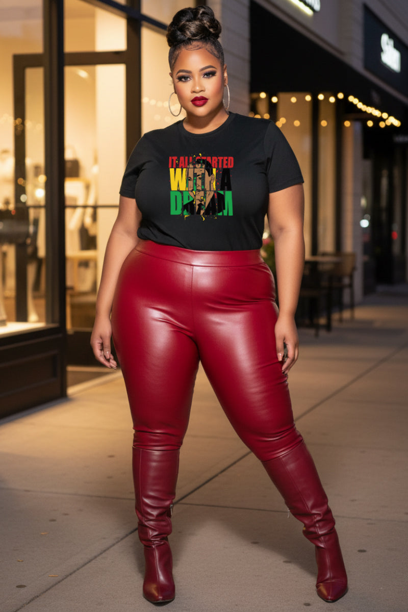 It All Started With A Dream | Empowering Statement Typography Shirt