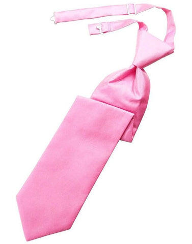 Final Sale Solid Twill Windsor Pre-Tied Neck Tie in Pink