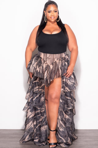 Final Sale Plus Size Camisole with Thick Straps in Black