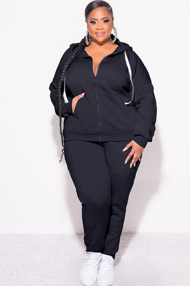 Final Sale Plus Size 2 Pc Set in Navy