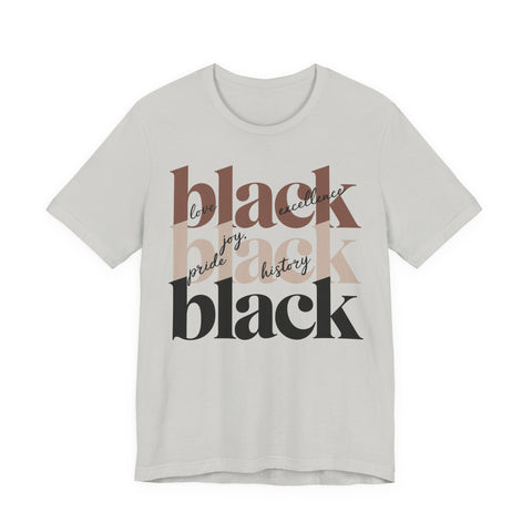 Black Is Joy Tee | Minimalist Typography Celebration Shirt