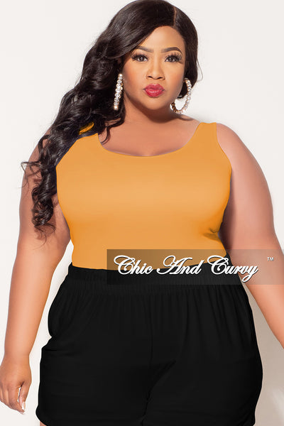 Final Sale Plus Size Camisole with Thick Straps in Golden Mustard