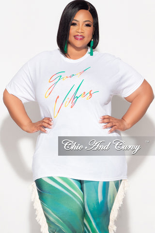 Final Sale Plus Size "Good Vibes" Graphic T-Shirt