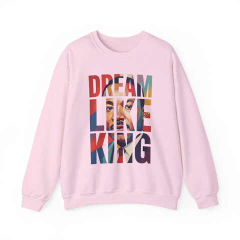 Dream Like King Crewneck Sweatshirt | Bold Letter Portrait Design