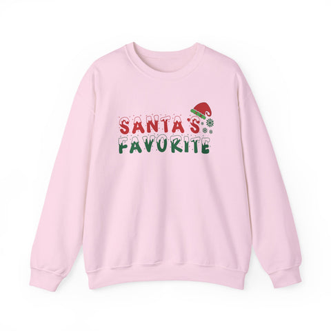 Santa's Favorite Crewneck Sweatshirt | Christmas text design, Santa hat