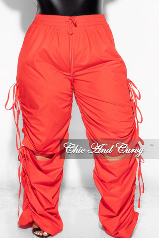 Final Sale Plus Size Cargo Pants in Red