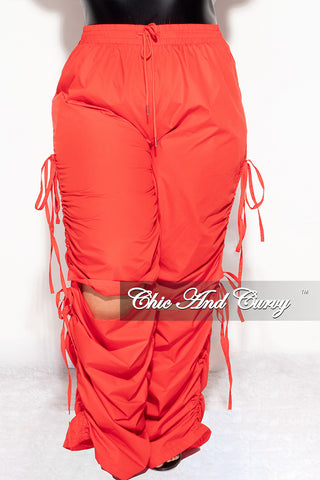 Final Sale Plus Size Cargo Pants in Red