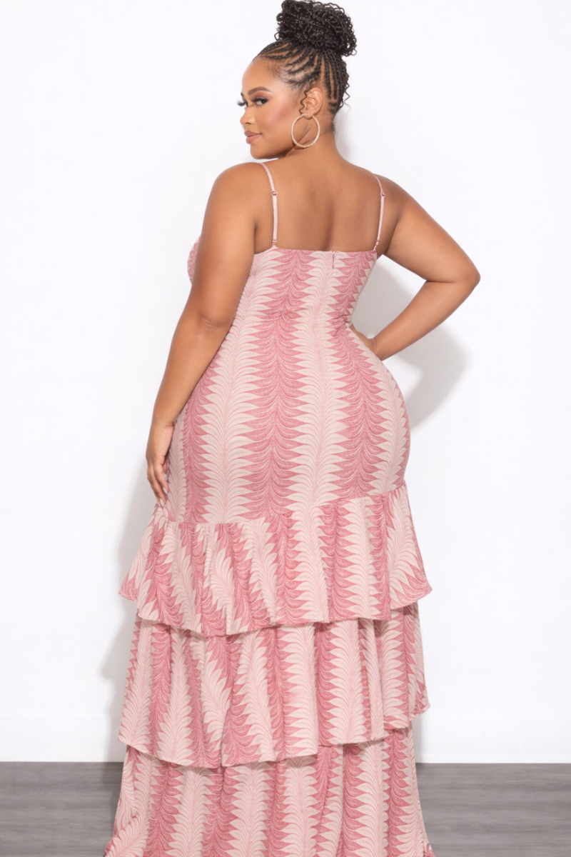 Final Sale Plus Size Mermaid Maxi Dress in Coral Chic And Curvy Final Sale Plus Size Mermaid Maxi Dress in Coral Chic And Curvy
