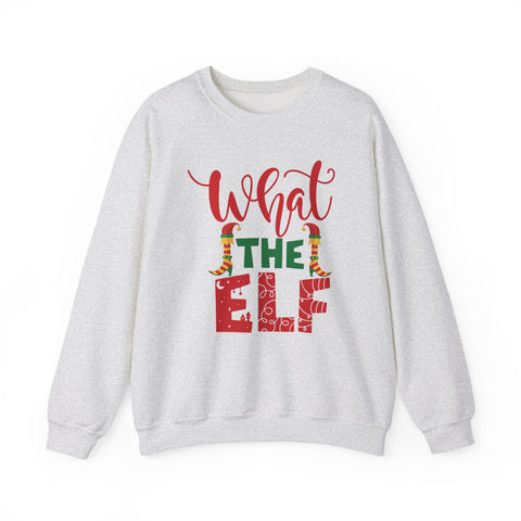 What the Elf Christmas lettering sweatshirt | Holiday elf typography crewneck