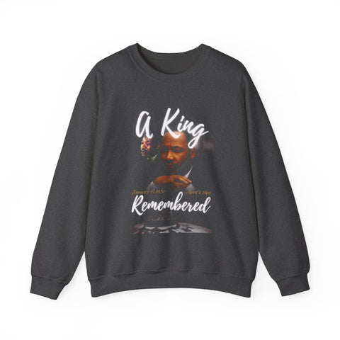 A King Remembered Crewneck Sweatshirt | Memorial Portrait Design