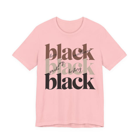 Black Is Joy Tee | Minimalist Typography Celebration Shirt