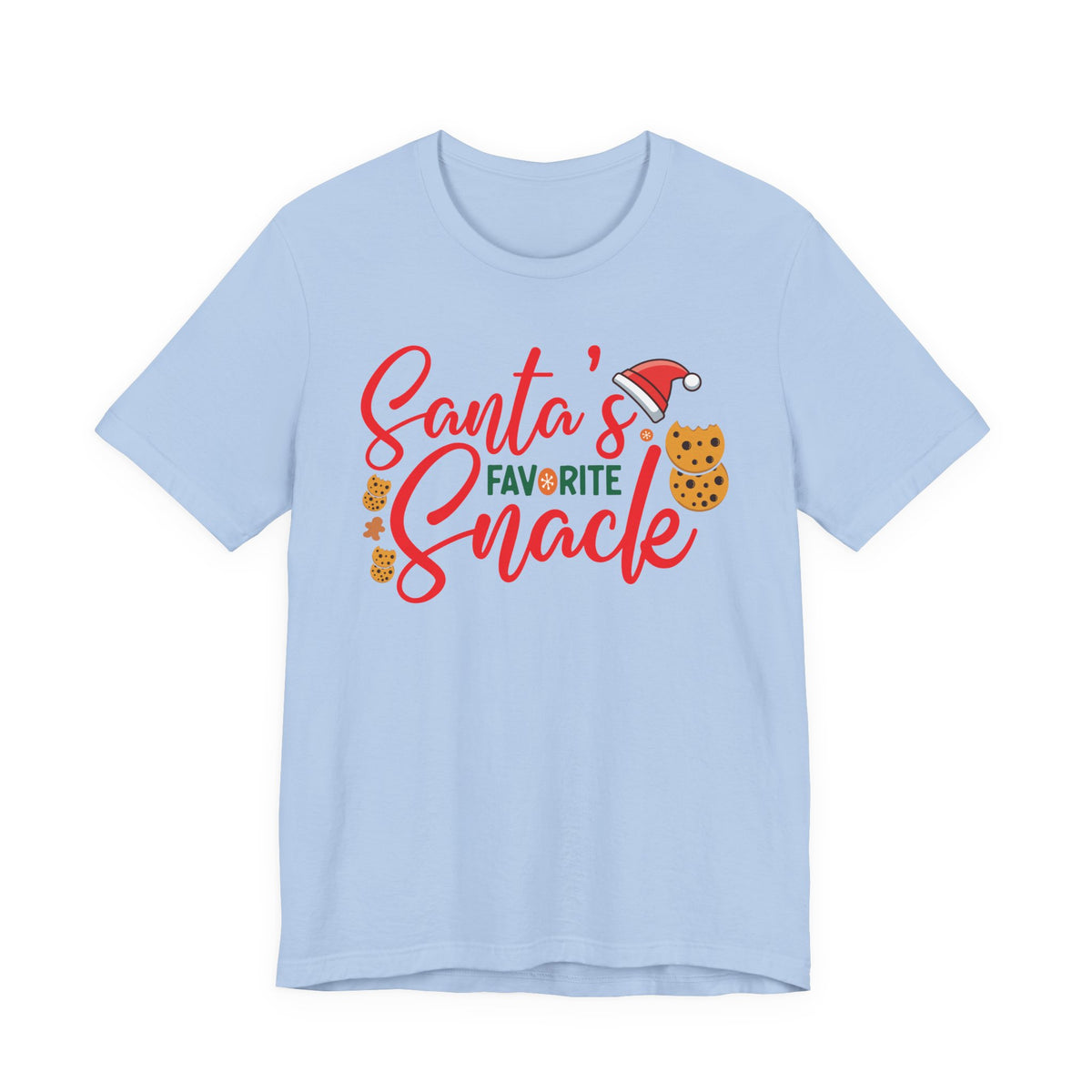 Santa's Favorite Snack T-Shirt | Christmas Cookie Graphic Tee