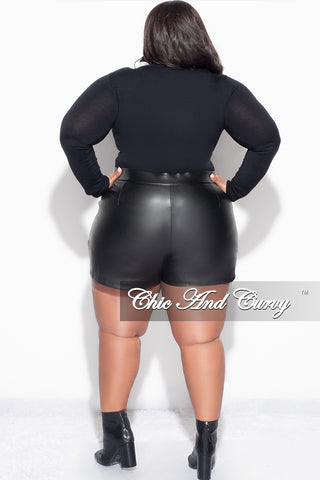Final Sale Plus Size Ribbed Turtleneck in Black (Top Only)