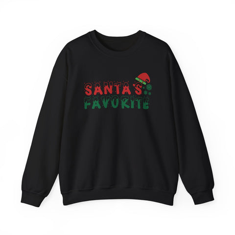 Santa's Favorite Crewneck Sweatshirt | Christmas text design, Santa hat