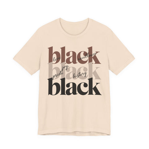 Black Is Joy Tee | Minimalist Typography Celebration Shirt