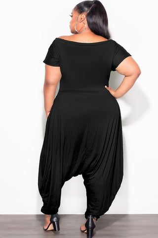 Final Sale Plus Size Harem Jumpsuit in Black