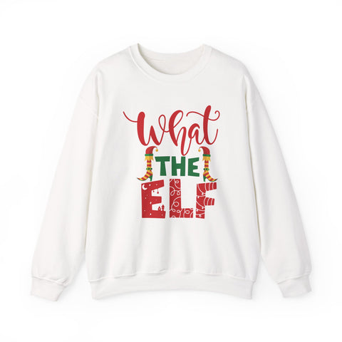What the Elf Christmas lettering sweatshirt | Holiday elf typography crewneck