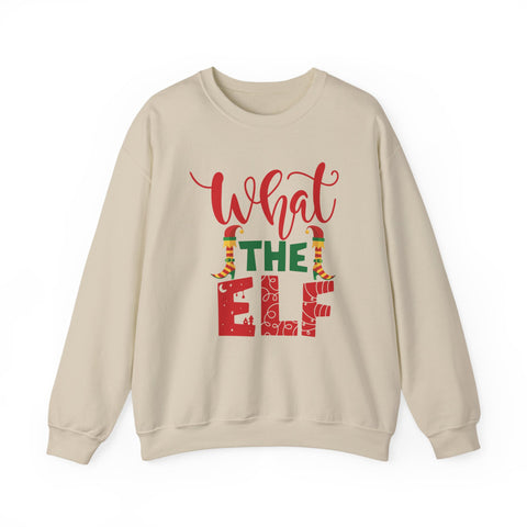 What the Elf Christmas lettering sweatshirt | Holiday elf typography crewneck