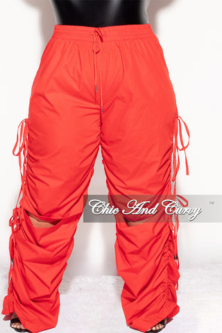 Final Sale Plus Size Cargo Pants in Red