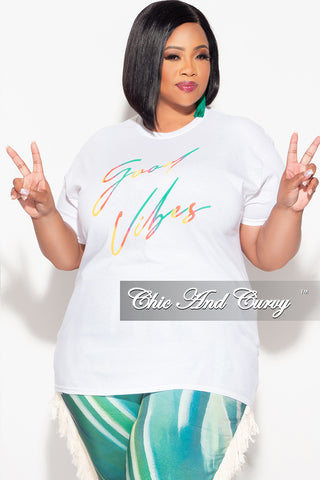 Final Sale Plus Size "Good Vibes" Graphic T-Shirt