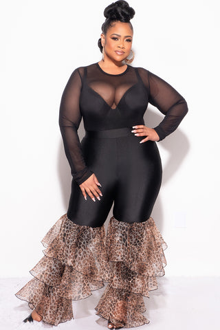 Final Sale Plus Size Top in Black Mesh