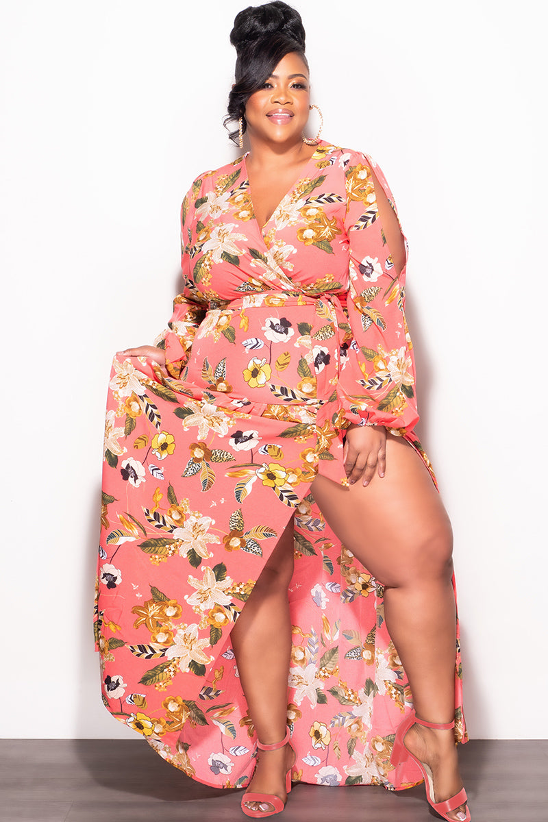 Final Sale Plus Size Dress in Floral Print - 1x 14/16 Final Sale Plus Size Dress in Floral Print - 1x 14/16