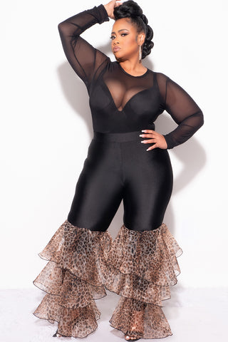 Final Sale Plus Size Top in Black Mesh