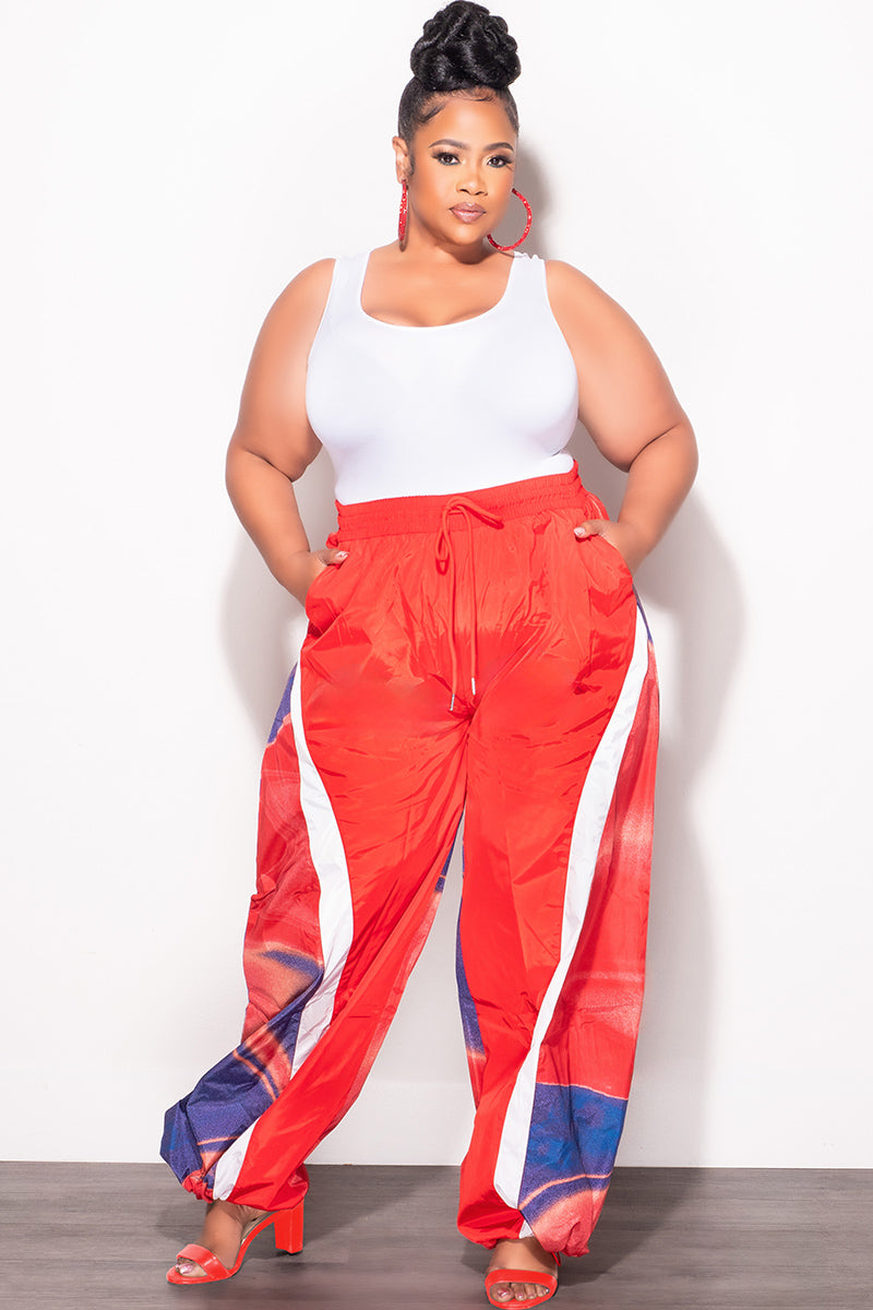 Wide Leg Pants Plus Size Red Pants Outfits Tomato Red Plus Size