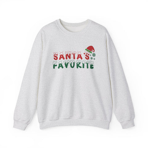 Santa's Favorite Crewneck Sweatshirt | Christmas text design, Santa hat