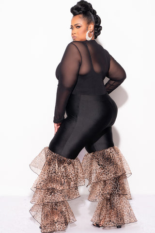 Final Sale Plus Size Top in Black Mesh