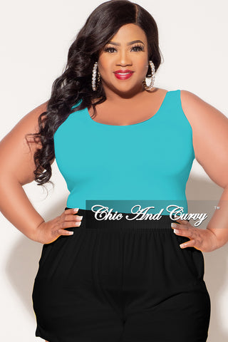 Final Sale Plus Size Camisole with Thick Straps in Ice Blue (Top Only)