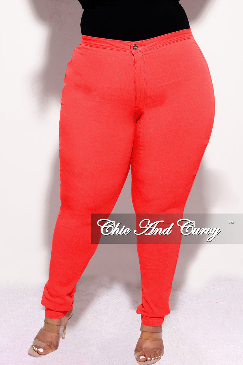 Final Sale Plus Size Jeans in Red (Jeans Only)