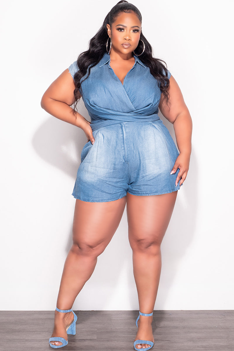 plus size denim romper dress Amazon.com: xxxiticat Women's Plus Size Denim Jumpsuit Long Sleeve Turn Down Collar Button Down Oversized Jean One Piece Overalls(BL,L) : Clothing, Shoes & Jewelry