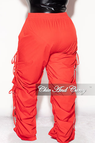 Final Sale Plus Size Cargo Pants in Red