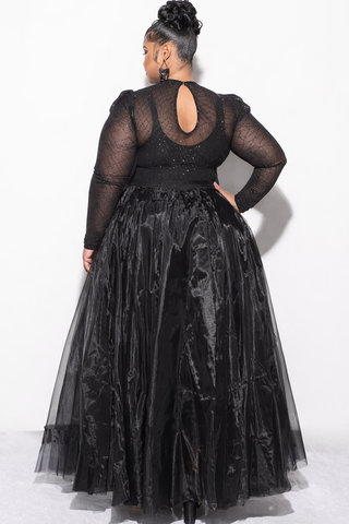 Final Sale Plus Size Maxi Tulle Tutu Skirt in Black (SKIRT ONLY)