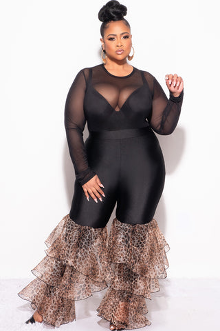 Final Sale Plus Size Top in Black Mesh
