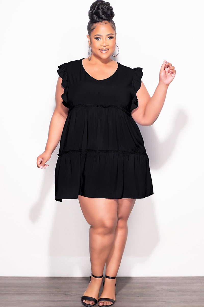 Black Dress Plus Size Baby Doll Dresses Umgee Plus Size Satin