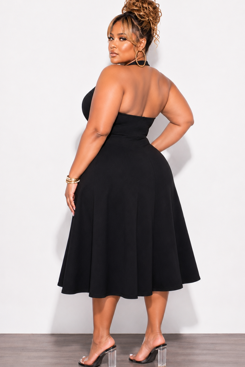 square neck black cocktail dress Chrissy | Black Velvet Square-Neck Midi Dress With Mesh-Sleeves And Ruched Detailing