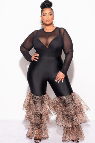 Final Sale Plus Size Top in Black Mesh