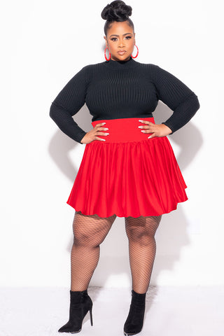 Final Sale Plus Size Ribbed Turtleneck in Black (Top Only)