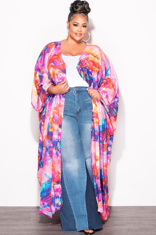 Final Sale Plus Size Caftan in Multi Color