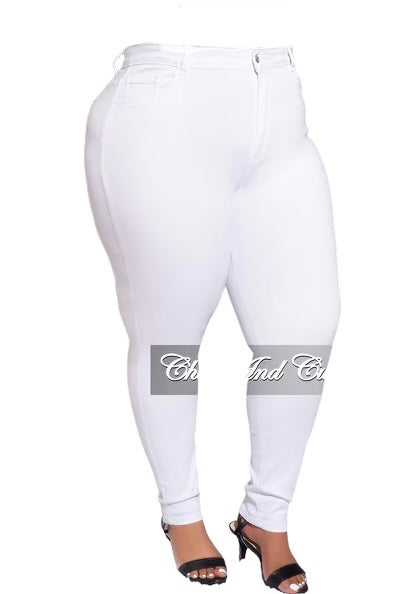 Final Sale Plus Size Jeans in White