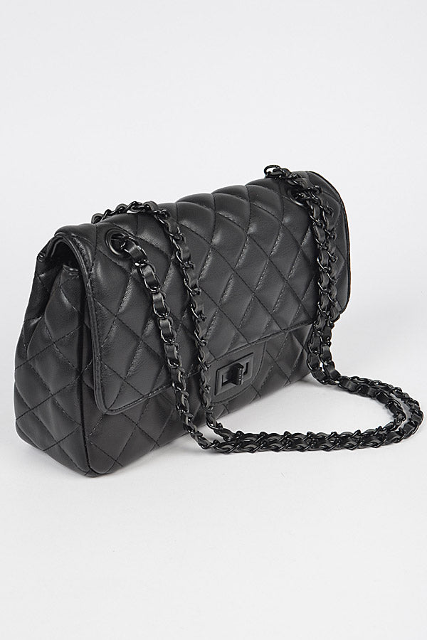 Final Sale Quilted Purse in Black