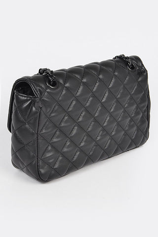 Final Sale Quilted Purse in Black